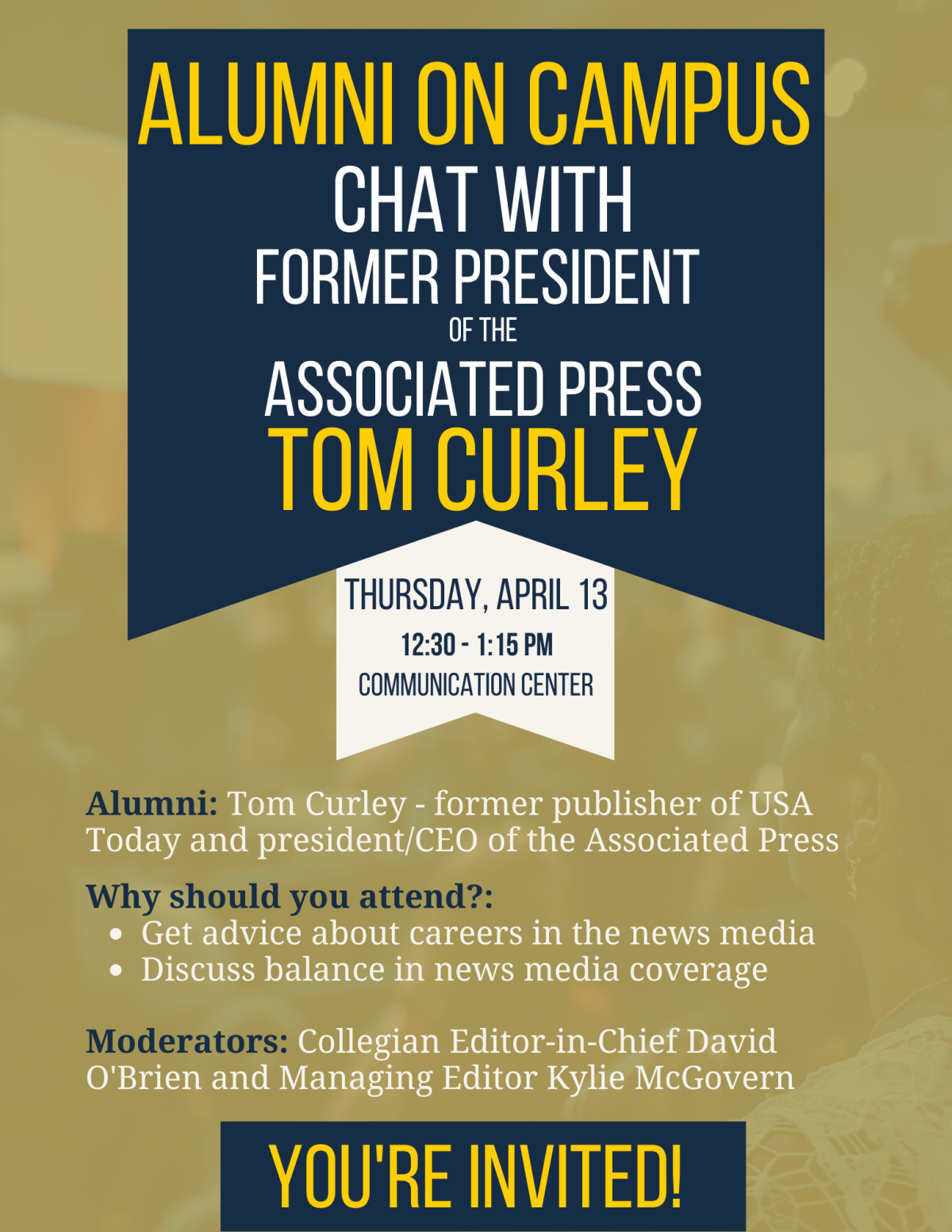 Communication and political science departments to host former president of the Associated&nbsp;Press